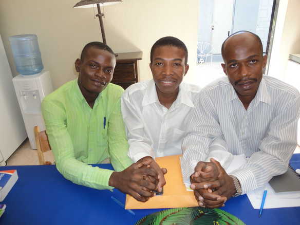 Abraham, Admin Officr; Erick, Housekeeper & Photographer; and, Jean Mary, Office Asst. 2 Abraham, Admin Officr; Erick, Housekeeper & Photographer; and, Jean Mary, Office Asst. 2