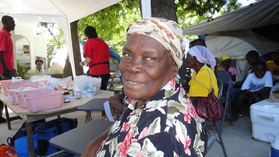 An Elderly About to receive health care. An Elderly About to receive health care.